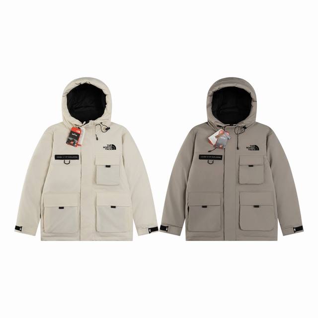 年最新专柜同步新款发售 The North Face北面羽绒服 申敏儿代言广告款 The North Face 北面fw22徽标机能多口袋连帽羽绒服 户外潮流百