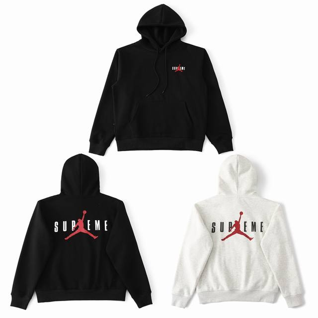 乔丹卫衣 卫裤 Supreme X Jordan Aj联名款 Fw24 Hooded Sweatshirt 抓绒卫衣 帽衫 运动帽衫 休闲裤 时隔9年，Supr