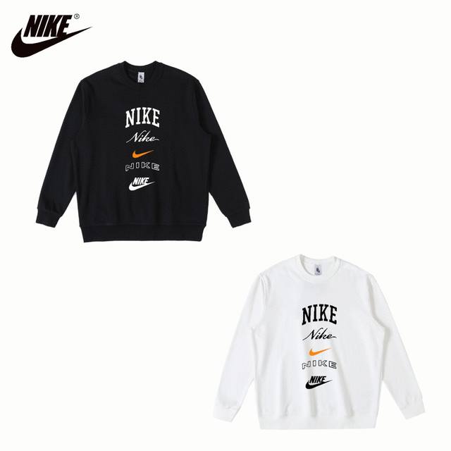 加绒款 纯原品质 长期款 小红书热销款2024 Nike 耐克胸前字母logo图案户外休闲情侣加绒卫衣 独家品质 男女同款，本款采用申州原单420G纯棉加绒面料