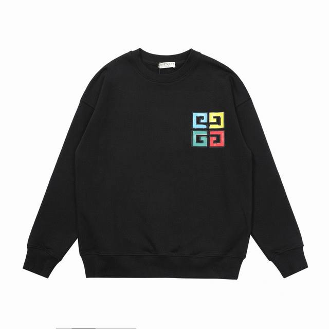 顶级复刻版本]品名: Givenchy 纪梵希 新款经典炫彩logo印花休闲圆领卫衣 款号：68806 尺码：S-Xxl 颜色：黑色 白色 Givenchy 纪