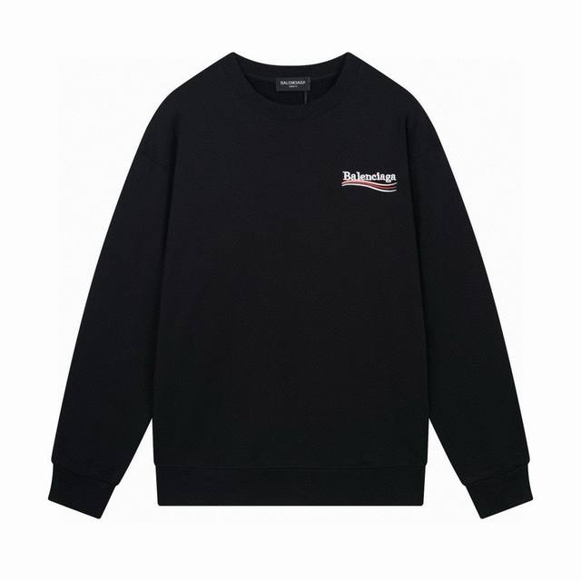 售后到明年 Balenciaga 巴黎世家2024 Ss 可乐海浪刺绣圆领卫衣 本市场no.1的质量 真正天花板品质 全部原版开发注意细节图 避免被盗图商家混发