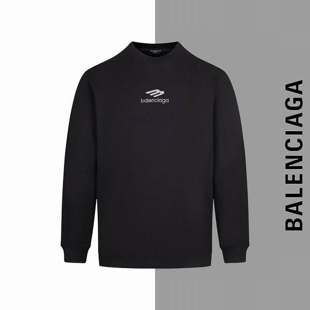 售后到年底 巴黎世家 Balenciaga 24Ss 3M标刺绣圆领卫衣 顶级版本 超高克重 面料：460克双股双纱食毛纯棉毛圈 工艺：万针精品饱满进口机刺绣工