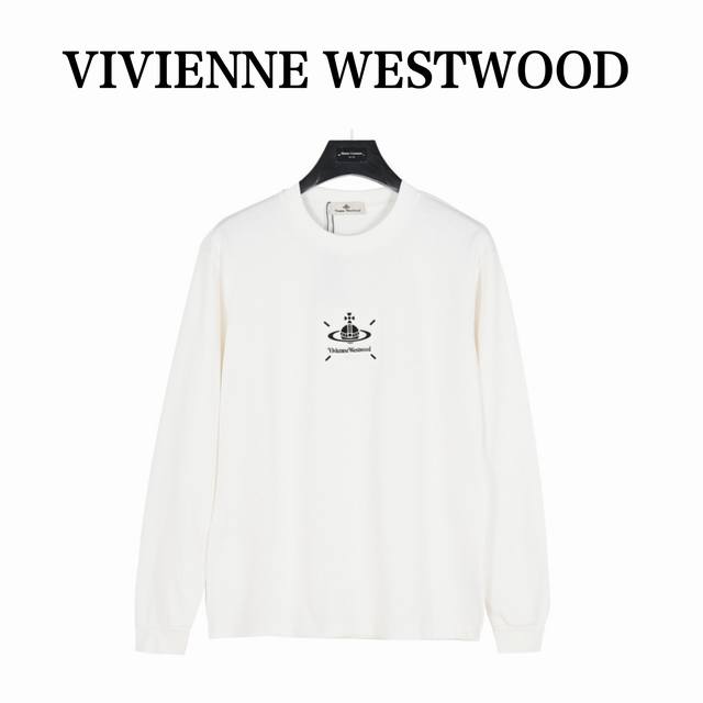 Vivienne Westwood 西太后 凹凸logo图案长袖t恤 面料采用高克重300G重精梳棉，定制1:1螺纹，面料舒适亲肤无异感， 定染面料，纺织密度高