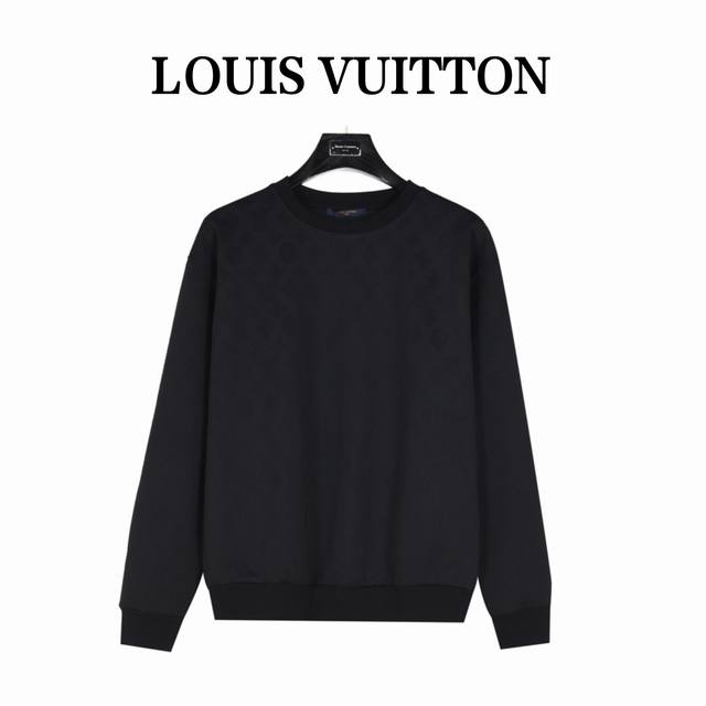 Louisvuitton 路易威登 24Ss 满印老花暗纹提花圆领卫衣 定制老花提花爽滑面料 质感舒适度都是拉满的 上身简约百搭，手感非常舒服 超级百搭好看的一