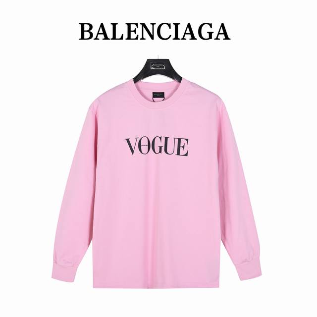 Balenciaga巴黎世家 X Vogue 联名 后背灯塔水洗破洞长袖t恤 购入原版对版操作今年新发售的可乐区别往年。领口，肩处，袖口，下摆均采用破洞工艺处理