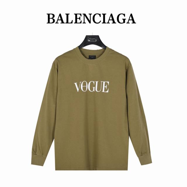 Balenciaga巴黎世家 X Vogue 联名 后背灯塔水洗破洞长袖t恤 购入原版对版操作今年新发售的可乐区别往年。领口，肩处，袖口，下摆均采用破洞工艺处理