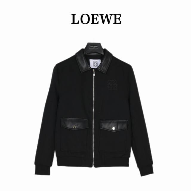 Loewe 罗意威 24Fw 拼皮翻领夹克外套 秋冬季新款！家族男士高端商务休闲拼皮翻领夹克外套，香港洋行渠道货， 23年官方早秋新品！经典王牌宝藏级产物！积攒