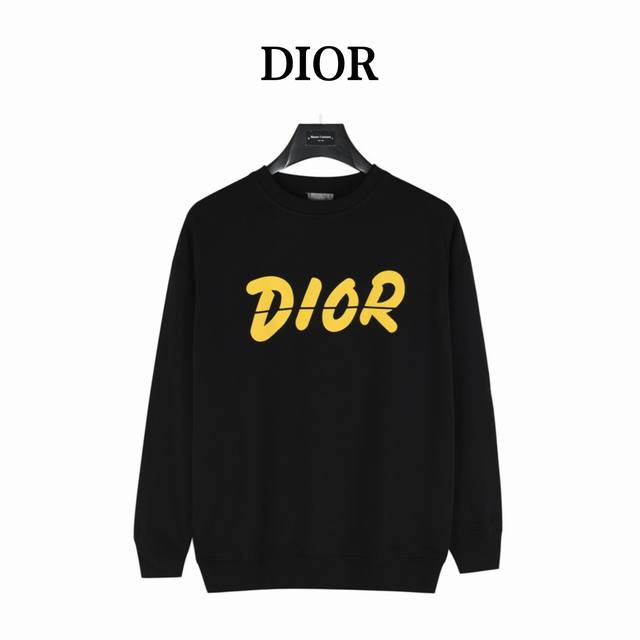 Dior 迪奥 24Fw 字母logo发泡印花圆领卫衣 面料采用420克重双股大毛圈面料，定制32支螺纹，成衣两遍水洗处理， 面料舒适亲肤无异感，定制定染面料，