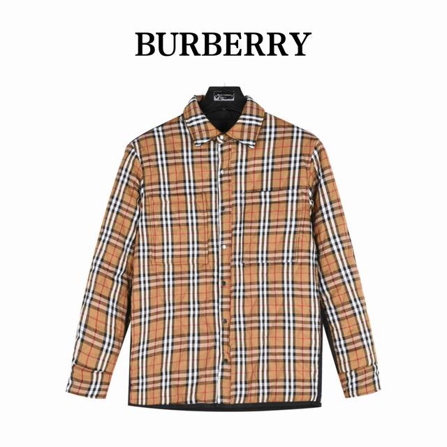 双面穿 Burberry 巴宝莉 菱形绗缝格纹硅胶铭牌双面穿夹棉外套 双面两用vintage格纹温控式双面穿设计 一面点缀品牌徽标铭牌 一面装排典藏vintag