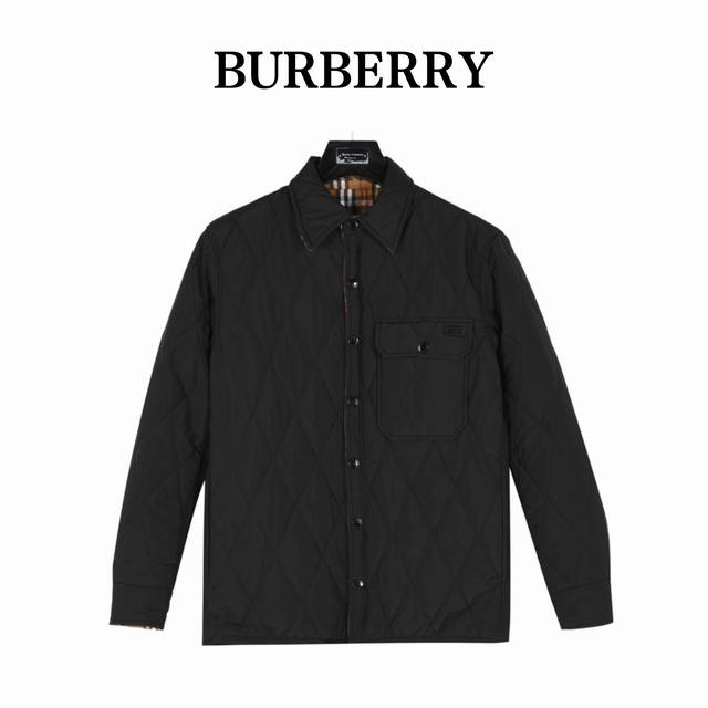 双面穿 Burberry 巴宝莉 菱形绗缝格纹硅胶铭牌双面穿夹棉外套 双面两用vintage格纹温控式双面穿设计 一面点缀品牌徽标铭牌 一面装排典藏vintag