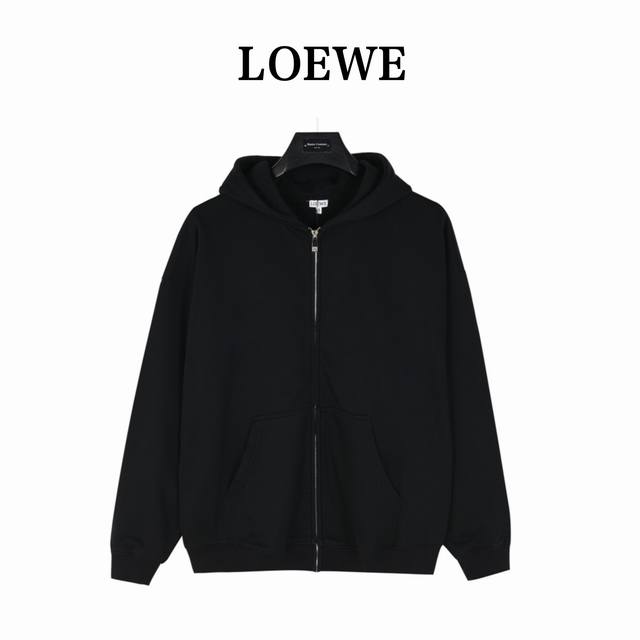 Loewe 罗意威 24Fw 后背凹凸压花徽标大logo拉链连帽外套 面料采用450G定制博麟大毛圈面料 辅料均为原版定制辅料 全套新款loewe五金配件 后背