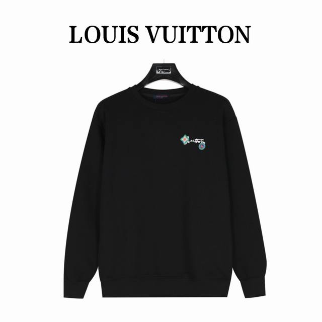 Louis Vuitton 路易威登 24Fw 花卉字母刺绣圆领卫衣 面料采用客供进口重磅高达420克毛圈棉面料 定制32支螺纹 成衣两遍水洗处理 面料舒适亲肤