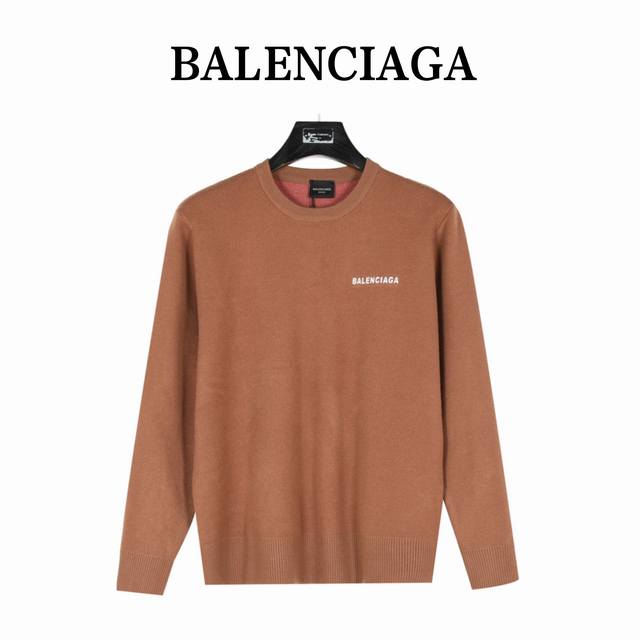 Balenciaga 巴黎世家 经典可乐提花羊毛针织毛衣 独家订织订染羊毛品种和纯棉混纺面料高密度针织 不软塌不松垮手感柔软舒适弹性好有质感 胸前巴黎英文字母l