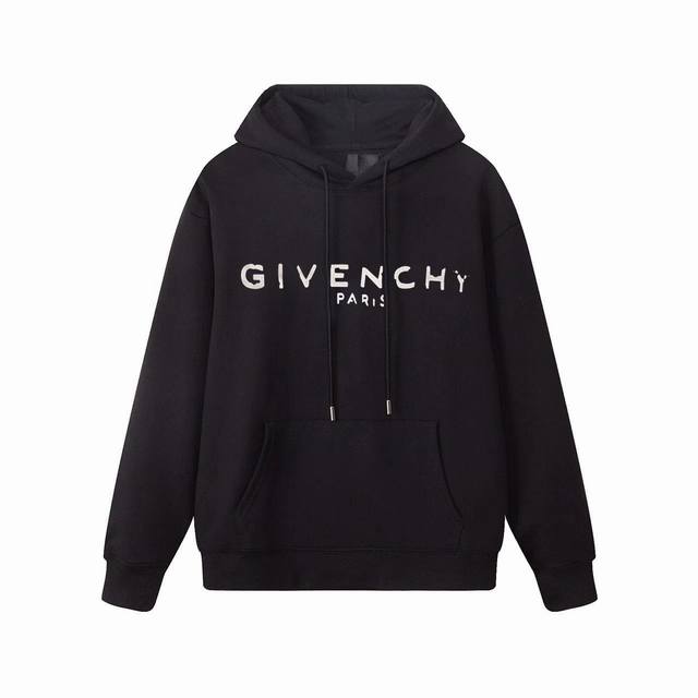 801款，高端定制，最高品质版本givenchy*家logo印花帽衫，采用独家定制480G原版1:1双股双纱纯棉面料，定织定染同缸无色差罗纹，定制1:1辅料，三