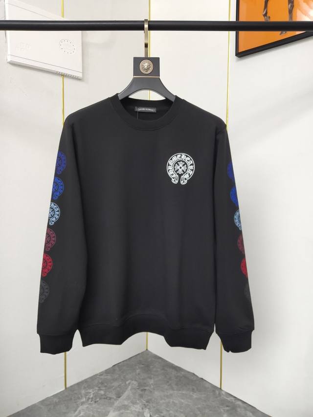 Chrome Hearts 克洛心 24Ss新款潮流经典卫衣，精致裁剪，高品质工艺！采用定织定染纯棉面料420克左右纯棉卫衣面料！图案进口数码印花工艺，耐穿耐洗