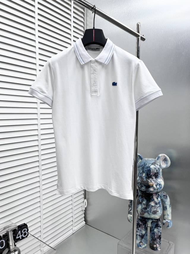 Lacoste*鳄鱼 2024Ss春夏新款翻领polo 胸前刺绣logo，定制字母标识纽扣，细节到位，采用100%棉质珠地布制成，手感舒适 尺码：M-Xxxl