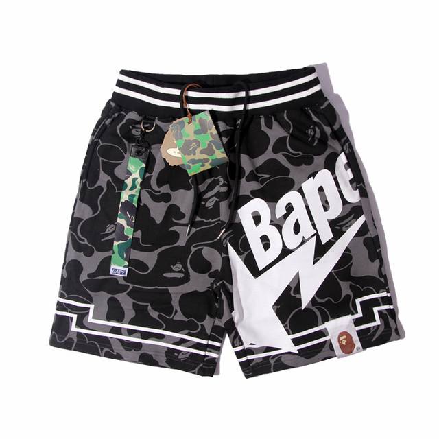 8608 Bape 新款短裤灰迷彩m-3Xl 轻抓绒