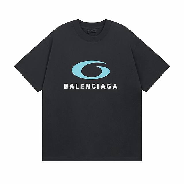 顶级版本 大货细节图 #巴黎25Ss 蓝环loop Sports Icon字母印花短袖# Balenci*Ga巴黎# 面料采用260G巴黎专用双纱*高克重1比1