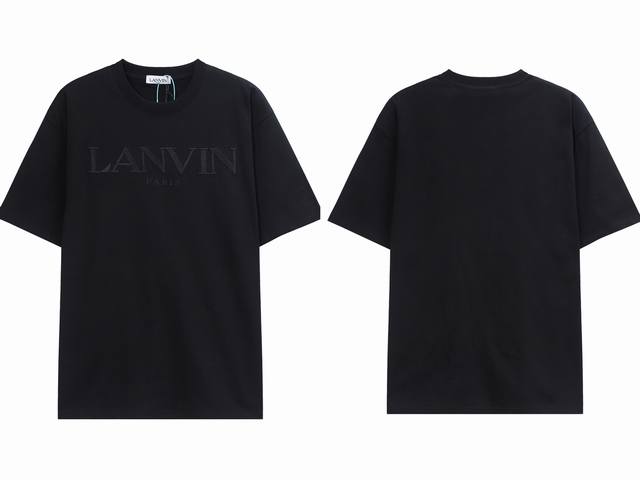 Lf39 Lanvin浪凡新品男士简约刺绣logot恤 颜色：黑色 白色 码数：S M L Xl 定织32支双纱240克