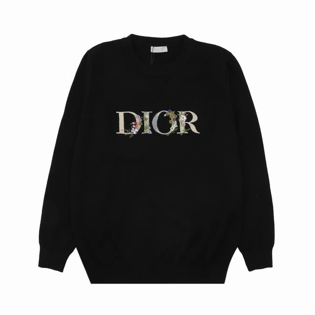 Dior 迪奥 花卉刺绣图案针织套头毛衣 Size：S-L