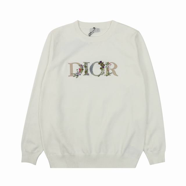 Dior 迪奥 花卉刺绣图案针织套头毛衣 Size：S-L