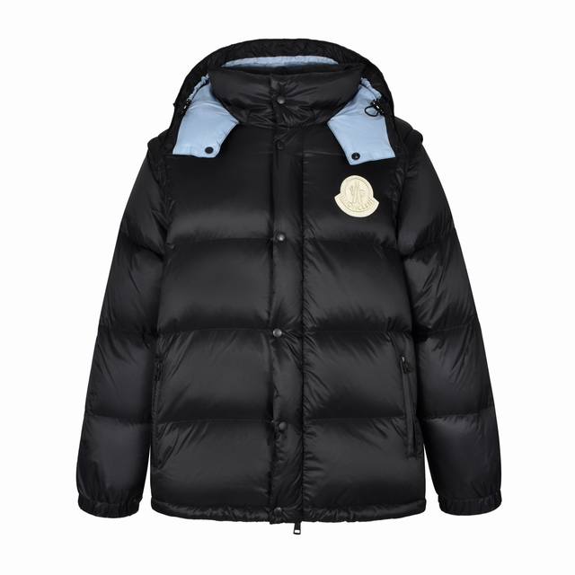 官网1:1原单品质 Moncler 24Fw 可拆袖两穿羽绒服 黑色 原17,800购入，蒙口cyclone系列，精选再生聚酯纤维纱线制成，主身面料为锦纶面料，