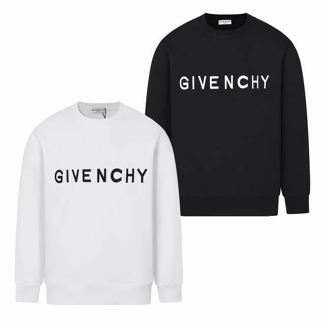 高品质]*Givenchy *纪梵希2024秋季圆领新款卫衣标志性前后幅刺绣字母logo纯原品质 原版面料 官方同款 同缸染面料 手感非常舒服 超级百搭好看 个