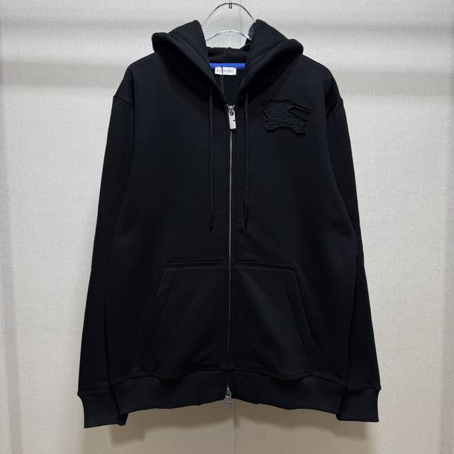 Burberry巴宝莉24新款加绒拉链开衫，贴布战马标，对版专柜，S M L Xl Xxl