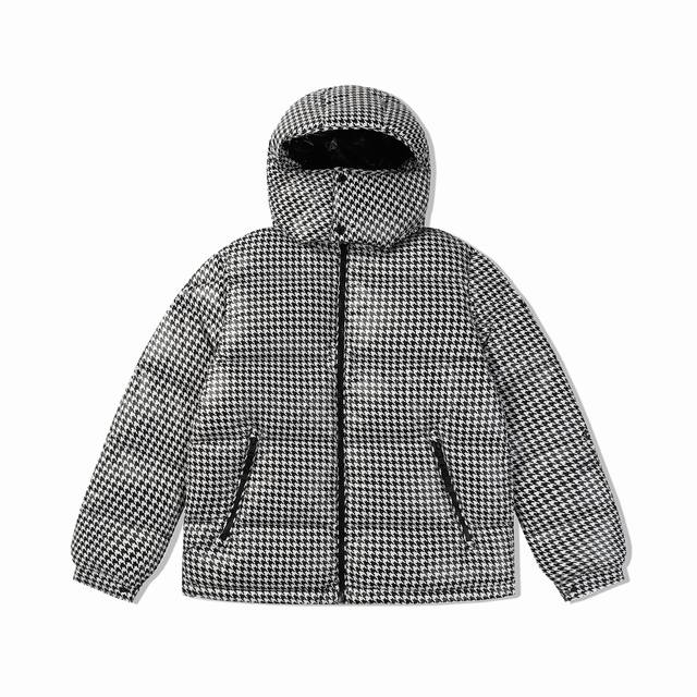 Moncler Fragment Design 蒙口23Fw藤原浩联名千鸟格羽绒服 -最高蓬松度可以达到800，穿着更保暖5A级标准，采用德国防绒针，每三厘米高