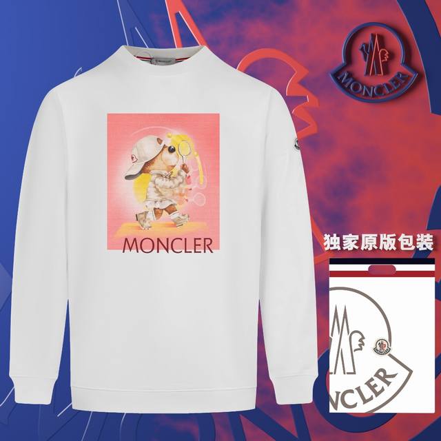 顶级版本 官网品质 配送独家图片原版包装 蒙口 Moncler 现货秒发 2024秋冬新款毛圈卫衣 搭配重工高端数码3D个性logo印花工艺，设计独特，做工细致