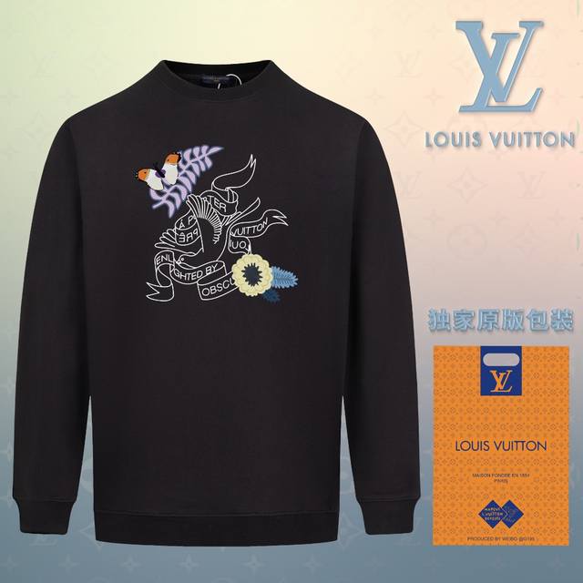 顶级版本 官网品质 配送独家图片原版包装 路易威登 Louis Vuitton 现货秒发 2024秋冬新款毛圈卫衣 搭配重工高端数码3D个性logo印花工艺，设