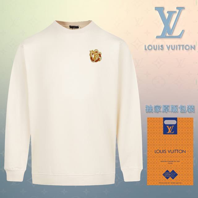 顶级版本 官网品质 配送独家图片原版包装 路易威登 Louis Vuitton 现货秒发 2024秋冬新款毛圈卫衣 搭配重工高端精致刺绣植绒logo定标工艺，设