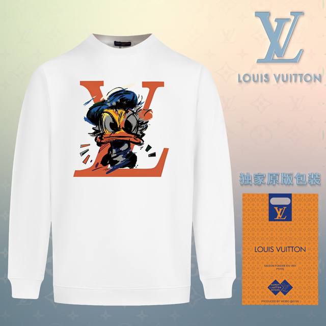 顶级版本 官网品质 配送独家图片原版包装 路易威登 Louis Vuitton 现货秒发 2024秋冬新款毛圈卫衣 搭配重工高端数码3D个性logo印花工艺，设