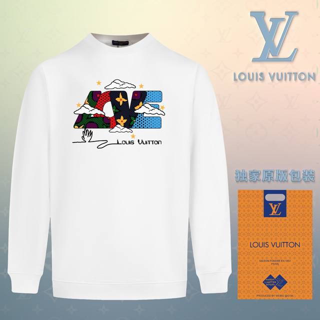 顶级版本 官网品质 配送独家图片原版包装 路易威登 Louis Vuitton 现货秒发 2024秋冬新款毛圈卫衣 搭配重工高端数码3D个性logo印花工艺，设