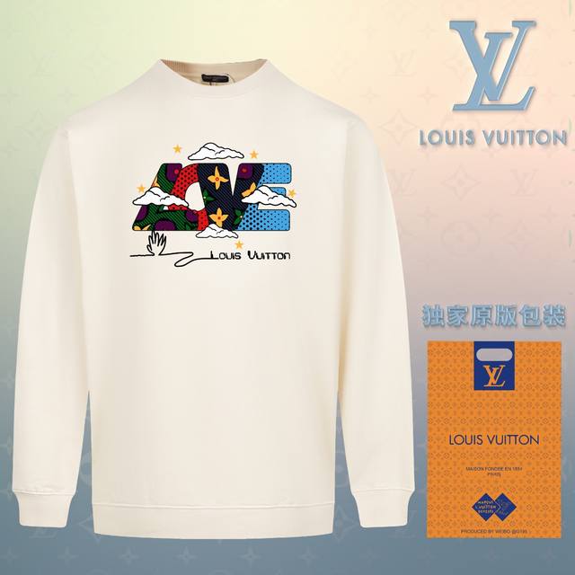 顶级版本 官网品质 配送独家图片原版包装 路易威登 Louis Vuitton 现货秒发 2024秋冬新款毛圈卫衣 搭配重工高端数码3D个性logo印花工艺，设