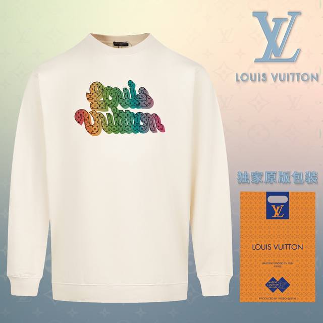 顶级版本 官网品质 配送独家图片原版包装 路易威登 Louis Vuitton 现货秒发 2024秋冬新款毛圈卫衣 搭配重工高端数码3D个性logo印花工艺，设