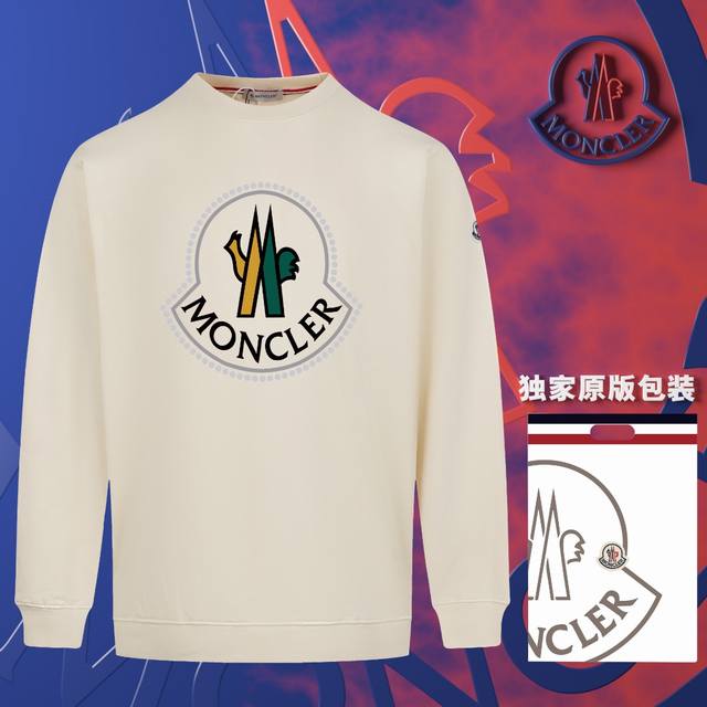 顶级版本 官网品质 配送独家图片原版包装 蒙口 Moncler 现货秒发 2024秋冬新款毛圈卫衣 搭配重工高端数码3D个性logo印花工艺，设计独特，做工细致