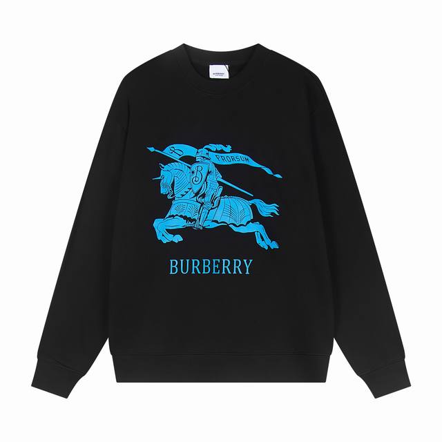 Burberry 巴宝莉2024秋季圆领新款卫衣 经典战马字母刺绣logo标识 原版面料 官方同款 400克 同染面料 手感非常舒服 超级百搭好看 个性复古气质