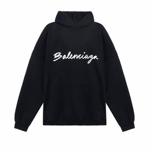 新款卫衣 D Balenciaga巴黎世家 24Ss秋冬新款卫衣 2024秋冬新款连帽卫衣，最新品牌元素印花原版定制高克重双股面料制作，面料手感扎实，上手非常有