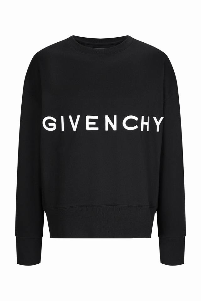 D Givenchy 23Fw纪梵希刺绣卫衣 面料：采用360克毛圈长沙匹马100%棉 面料：采用配套2*2螺纹.让衣服上身和晾洗时不易变形. 工艺：该款采用“