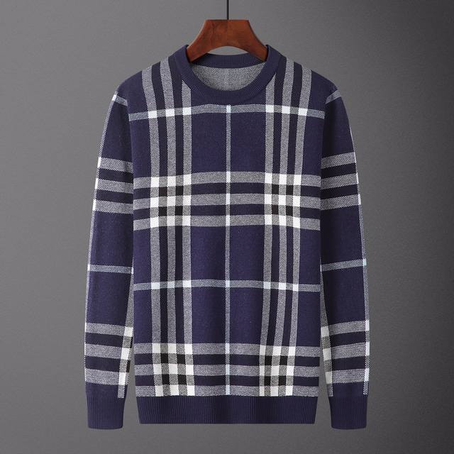 Burberry，毛衣 码数:M-Xxxl，面料: 莫代尔.抗起球，颜色:宝蓝色