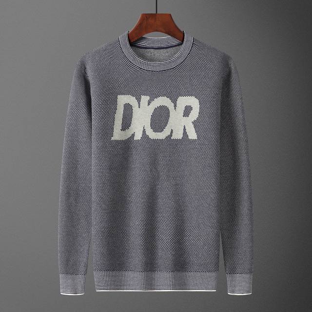 Dior，毛衣 码数:M-Xxxl，面料: 莫代尔.抗起球，颜色:灰色