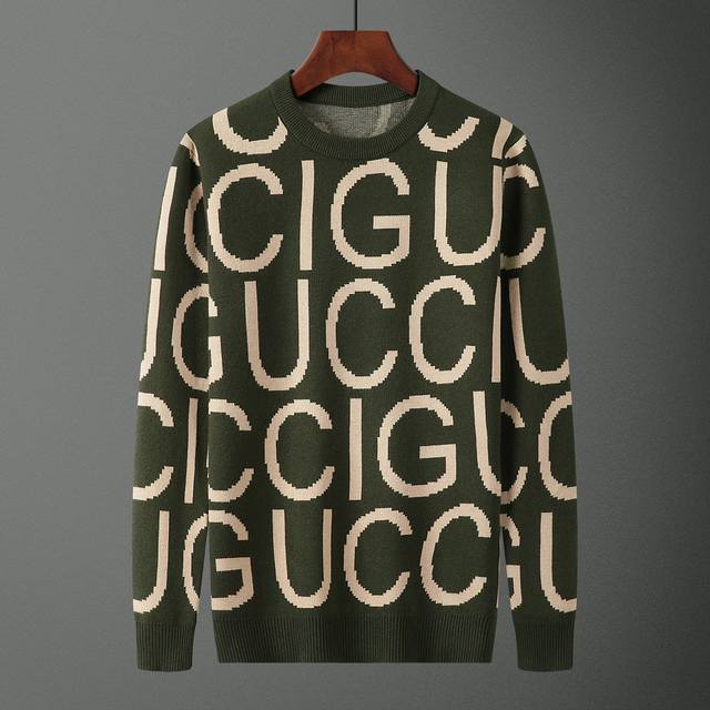 Gucci，毛衣 码数:M-Xxxl，面料: 莫代尔.抗起球，颜色: 绿色