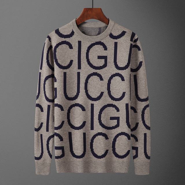 Gucci，毛衣 码数:M-Xxxl，面料: 莫代尔.抗起球，颜色: 灰色