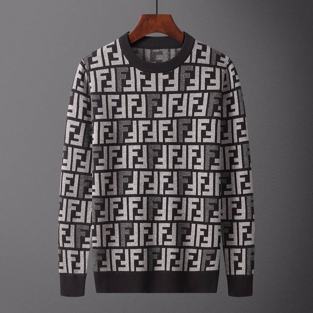 Fendi，毛衣 码数:M-Xxxl，面料: 莫代尔.抗起球，颜色:黑色