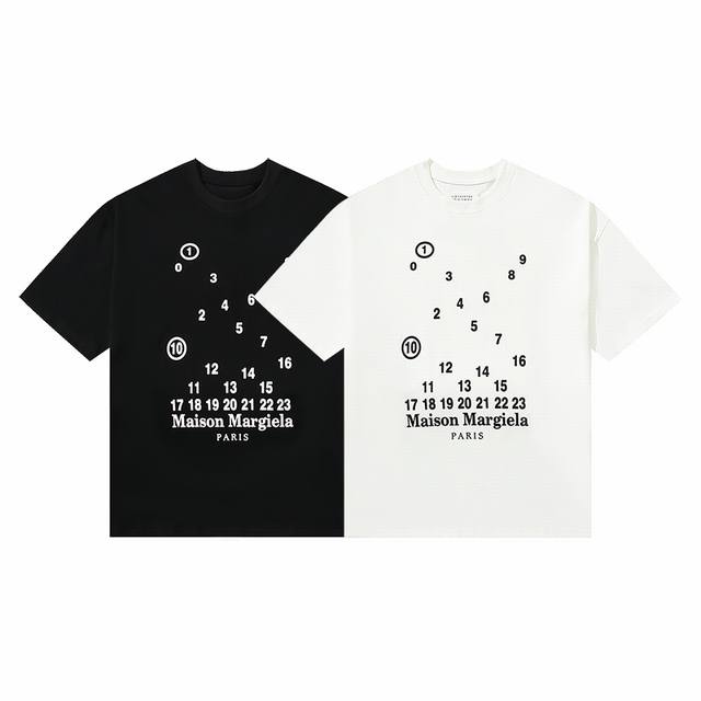 925# Maison Margiela 马吉拉mm6数字印花字母logo短袖 面料：采用原版定制260G 26支重磅精梳棉 质感极佳且分量感十足 进口定制纱线