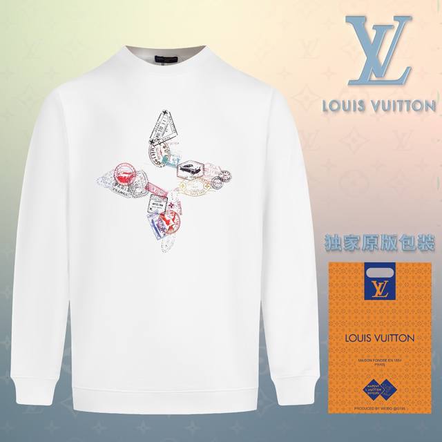 顶级版本 官网品质 配送独家图片原版包装 路易威登 Louis Vuitton 现货秒发 2024秋冬新款毛圈卫衣 搭配重工高端数码3D个性logo印花工艺，设