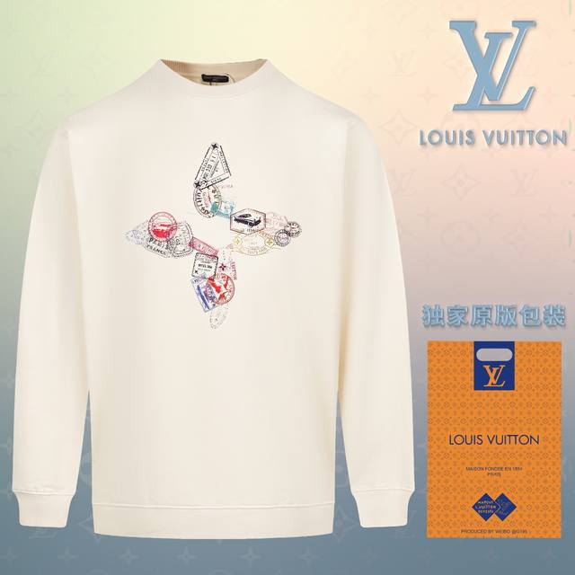 顶级版本 官网品质 配送独家图片原版包装 路易威登 Louis Vuitton 现货秒发 2024秋冬新款毛圈卫衣 搭配重工高端数码3D个性logo印花工艺，设