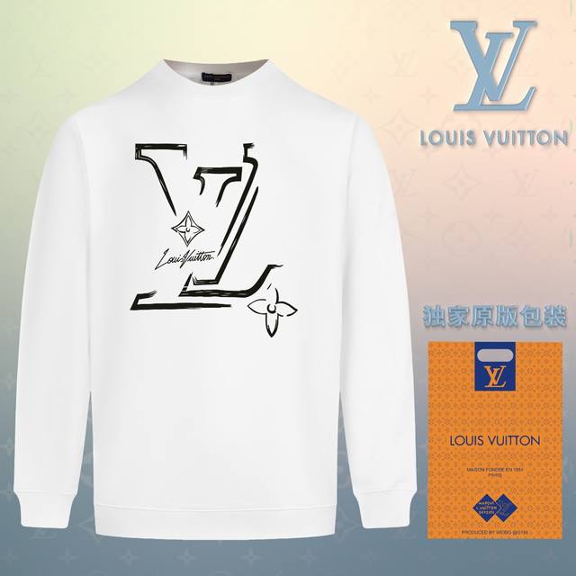 顶级版本 官网品质 配送独家图片原版包装 路易威登 Louis Vuitton 现货秒发 2024秋冬新款毛圈卫衣 搭配重工高端数码3D个性logo印花工艺，设