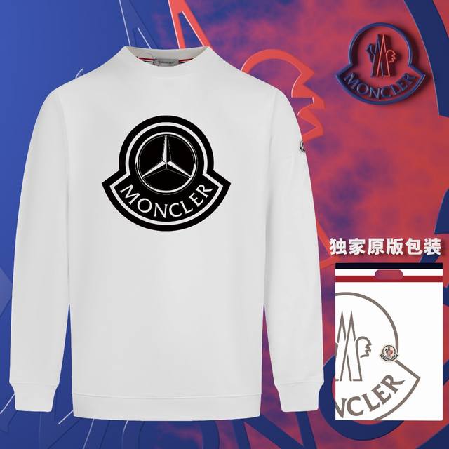 顶级版本 官网品质 配送独家图片原版包装 蒙口 Moncler 现货秒发 2024秋冬新款毛圈卫衣 搭配重工高端数码3D个性logo印花工艺，官网同款订标手臂小